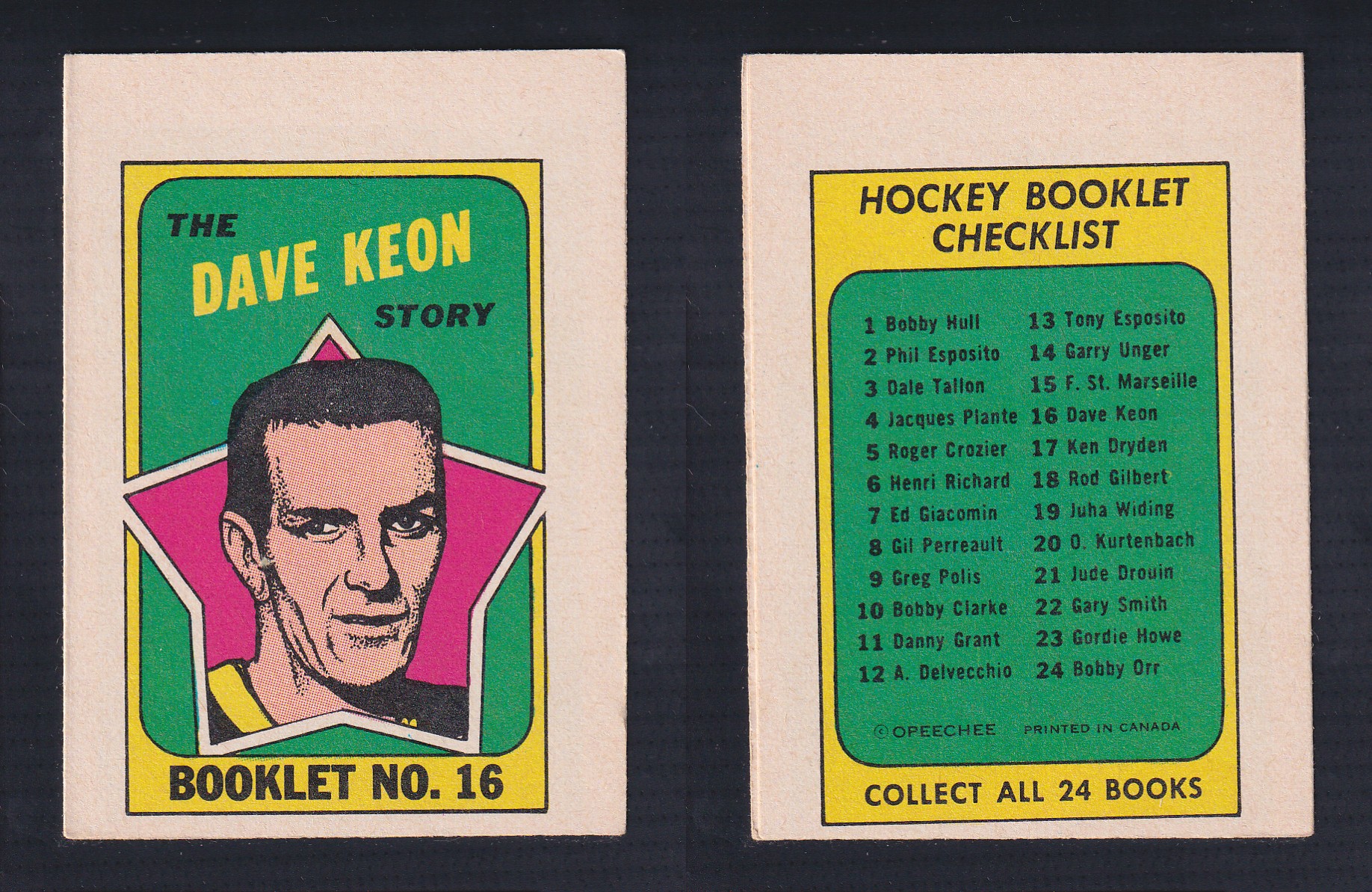 1971-72 O-PEE-CHEE STORY BOOKLET ENGLISH #16 D.KEON photo 1971-72 O-PEE-CHEE STORY BOOKLET ENGLISH #16 D.KEON photo