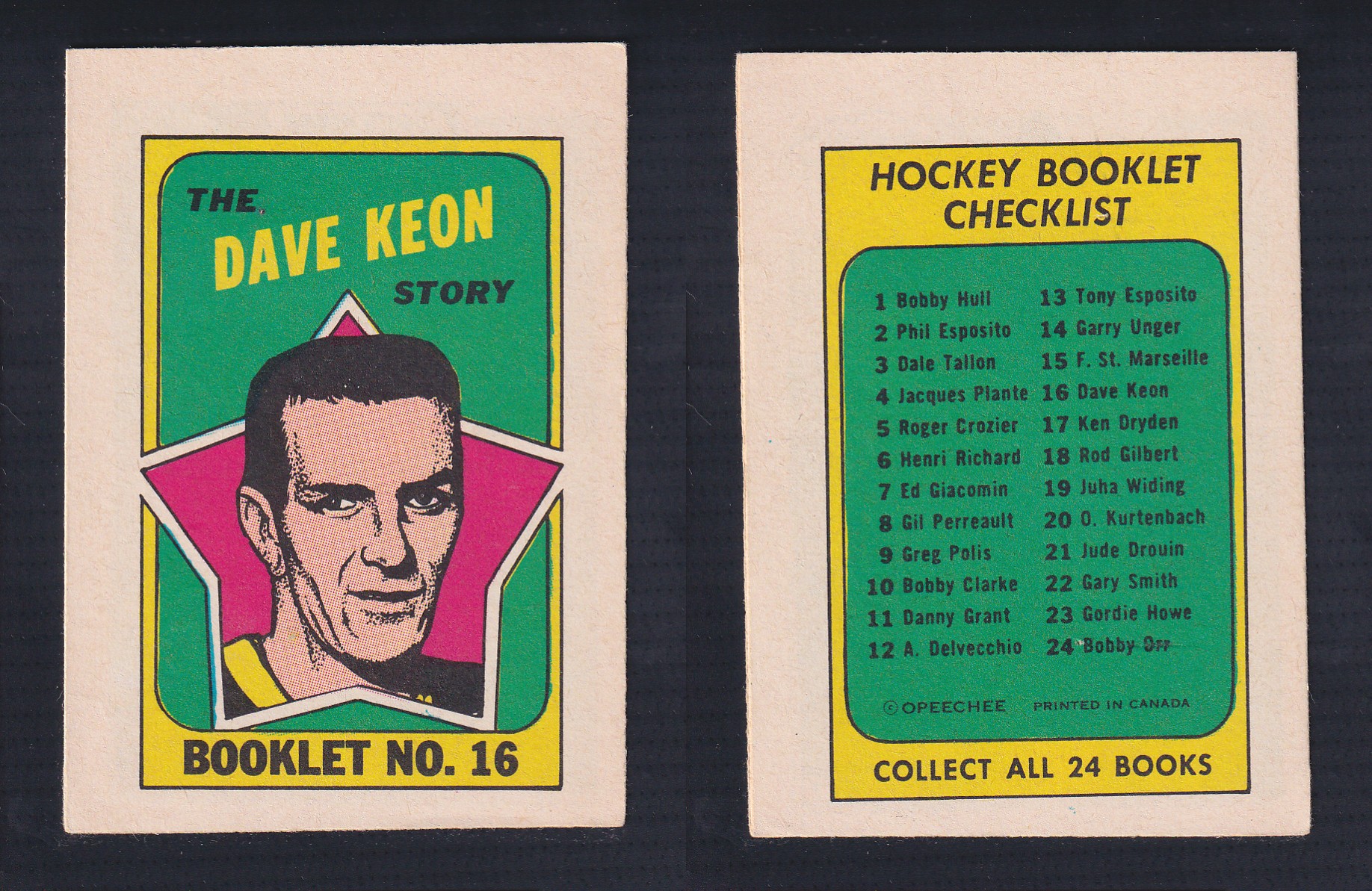 1971-72 O-PEE-CHEE STORY BOOKLET ENGLISH #16 D.KEON photo 1971-72 O-PEE-CHEE STORY BOOKLET ENGLISH #16 D.KEON photo
