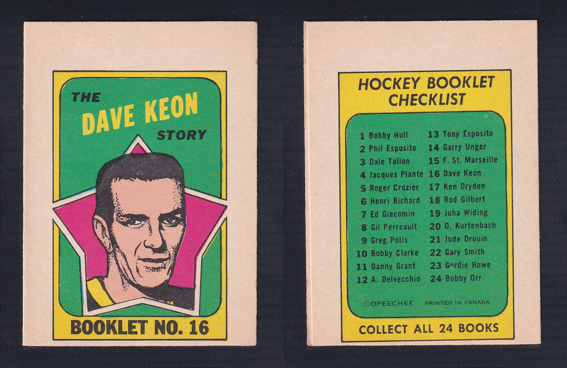 1971-72 O-PEE-CHEE STORY BOOKLET ENGLISH #16 D.KEON photo 1971-72 O-PEE-CHEE STORY BOOKLET ENGLISH #16 D.KEON photo