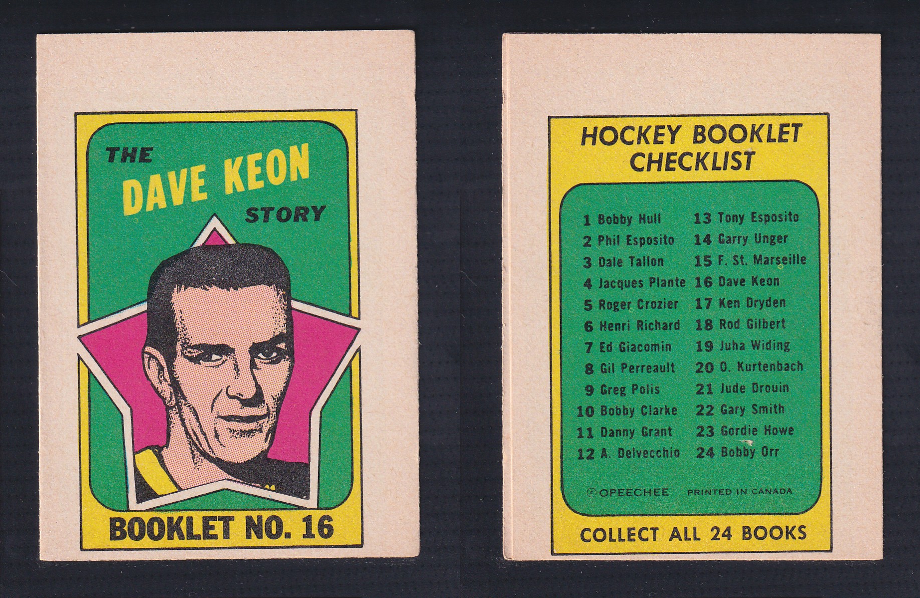 1971-72 O-PEE-CHEE STORY BOOKLET ENGLISH #16 D.KEON photo 1971-72 O-PEE-CHEE STORY BOOKLET ENGLISH #16 D.KEON photo