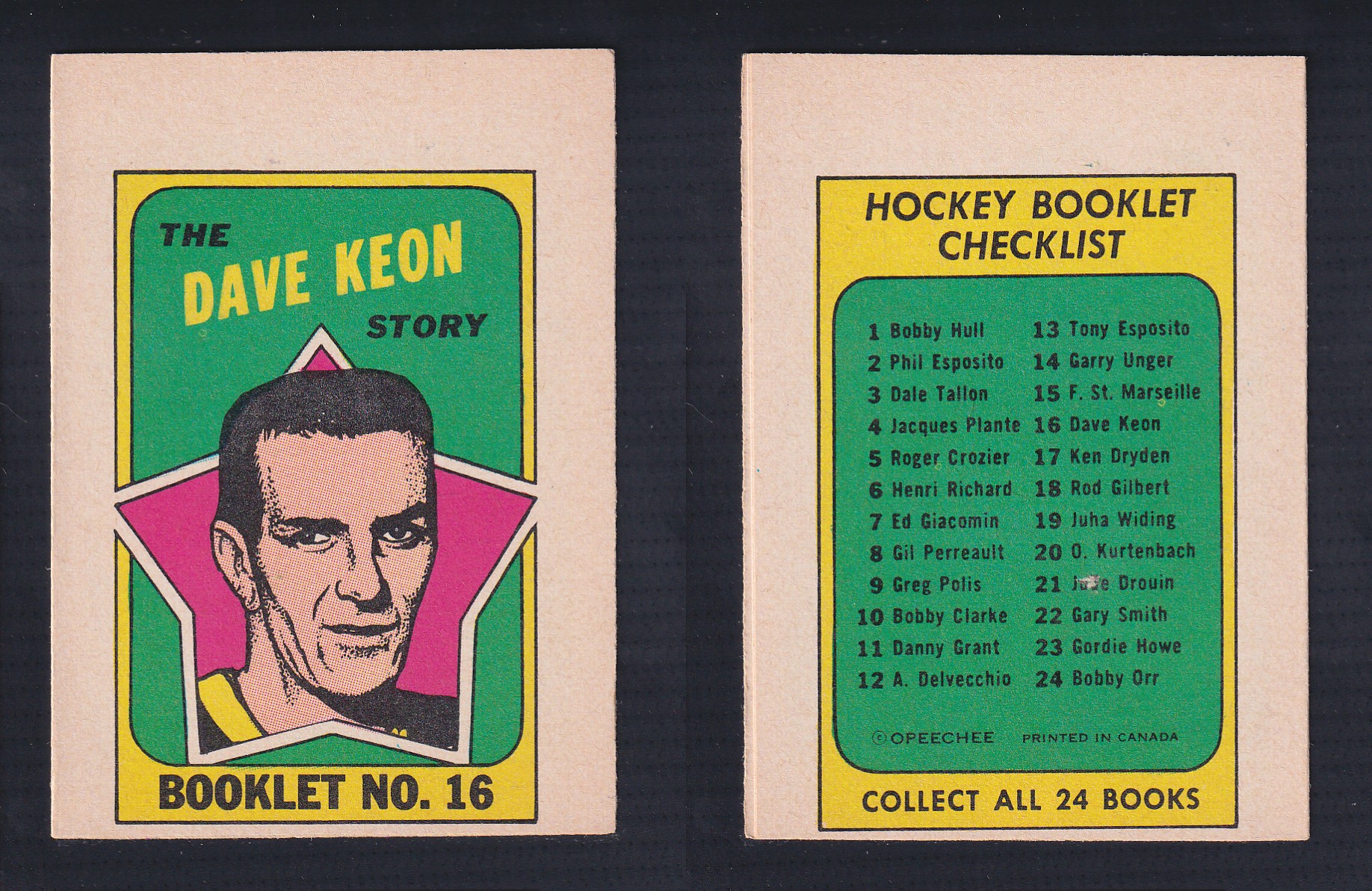 1971-72 O-PEE-CHEE STORY BOOKLET ENGLISH #16 D.KEON photo 1971-72 O-PEE-CHEE STORY BOOKLET ENGLISH #16 D.KEON photo
