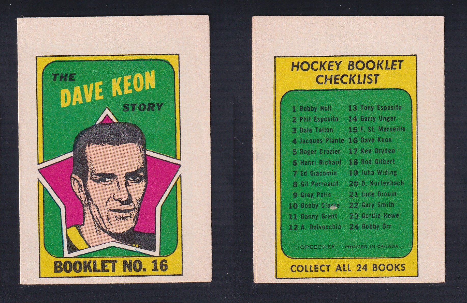 1971-72 O-PEE-CHEE STORY BOOKLET ENGLISH #16 D.KEON photo 1971-72 O-PEE-CHEE STORY BOOKLET ENGLISH #16 D.KEON photo