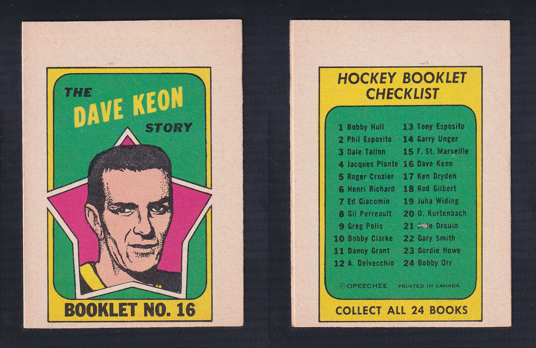 1971-72 O-PEE-CHEE STORY BOOKLET ENGLISH #16 D.KEON photo 1971-72 O-PEE-CHEE STORY BOOKLET ENGLISH #16 D.KEON photo