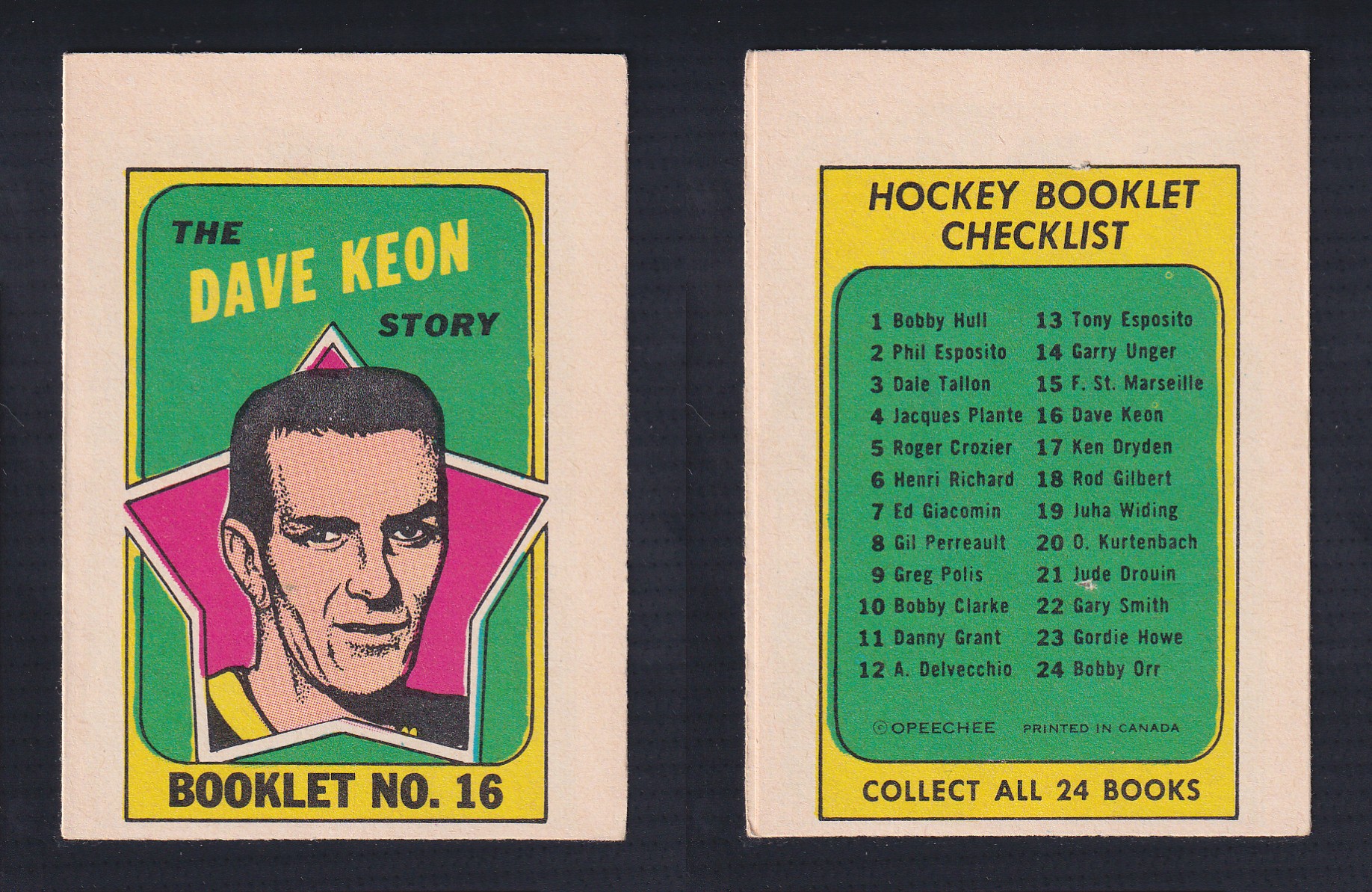 1971-72 O-PEE-CHEE STORY BOOKLET ENGLISH #16 D.KEON photo 1971-72 O-PEE-CHEE STORY BOOKLET ENGLISH #16 D.KEON photo