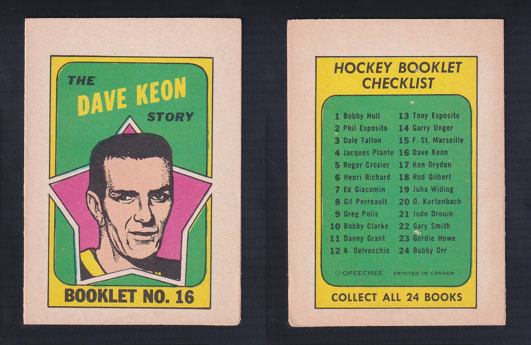 1971-72 O-PEE-CHEE STORY BOOKLET ENGLISH #16 D.KEON photo 1971-72 O-PEE-CHEE STORY BOOKLET ENGLISH #16 D.KEON photo