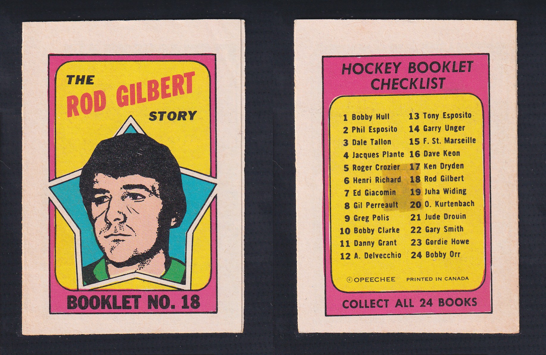 1971-72 O-PEE-CHEE STORY BOOKLET ENGLISH #18 R.GILBERT photo 1971-72 O-PEE-CHEE STORY BOOKLET ENGLISH #18 R.GILBERT photo