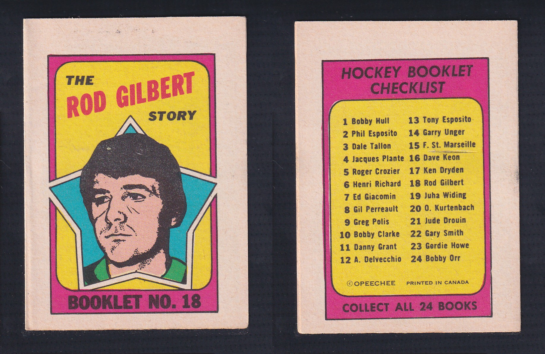 1971-72 O-PEE-CHEE STORY BOOKLET ENGLISH #18 R.GILBERT photo 1971-72 O-PEE-CHEE STORY BOOKLET ENGLISH #18 R.GILBERT photo