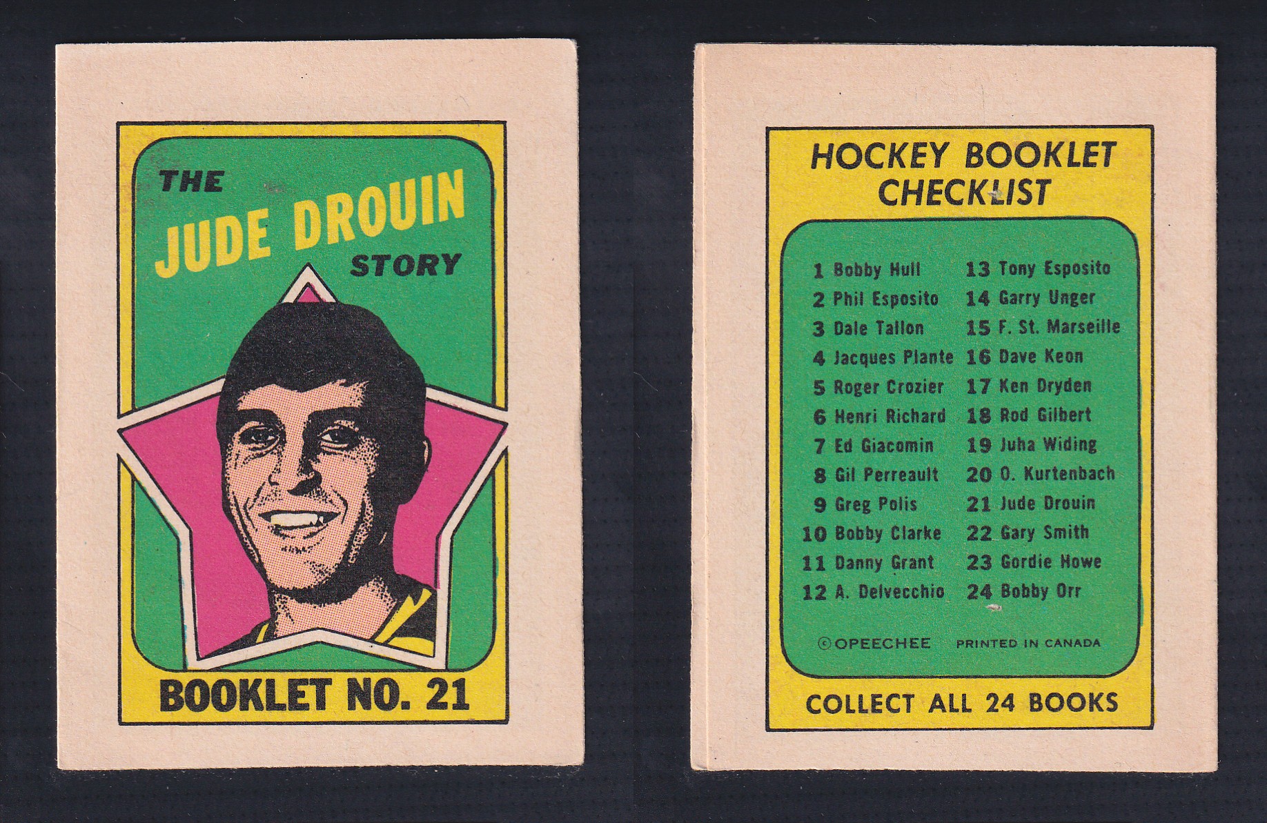 1971-72 O-PEE-CHEE STORY BOOKLET ENGLISH #21 J.DROUIN photo 1971-72 O-PEE-CHEE STORY BOOKLET ENGLISH #21 J.DROUIN photo