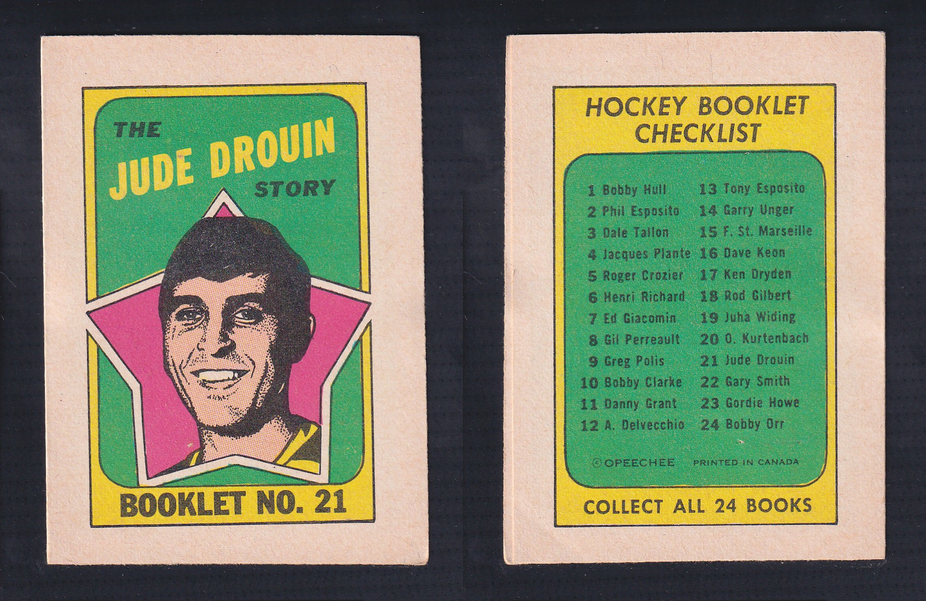 1971-72 O-PEE-CHEE STORY BOOKLET ENGLISH #21 J.DROUIN photo 1971-72 O-PEE-CHEE STORY BOOKLET ENGLISH #21 J.DROUIN photo