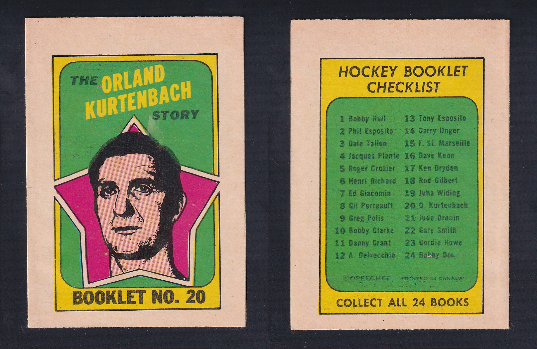 1971-72 O-PEE-CHEE STORY BOOKLET ENGLISH #20 O.KURTENBACH photo 1971-72 O-PEE-CHEE STORY BOOKLET ENGLISH #20 O.KURTENBACH photo