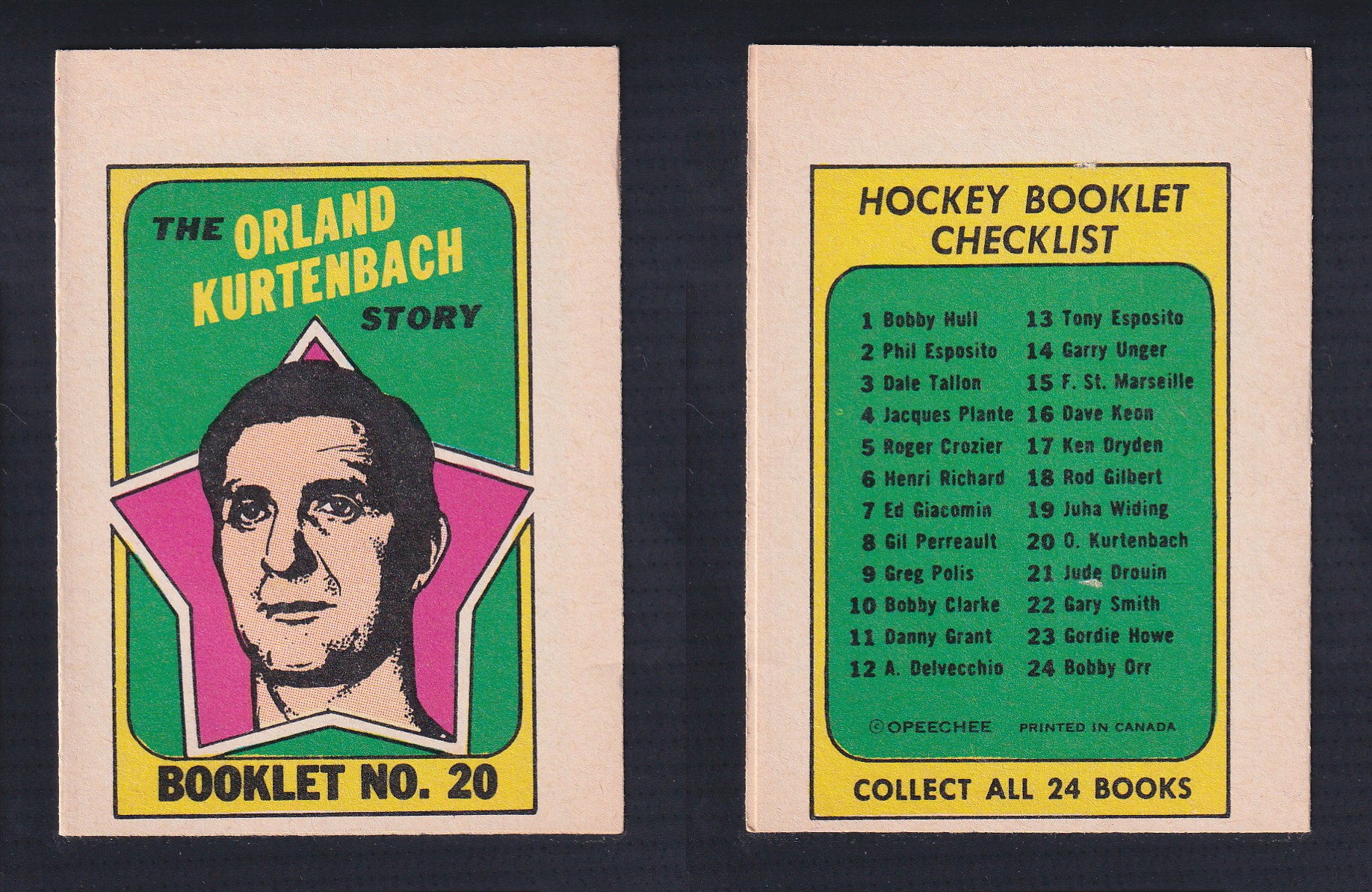 1971-72 O-PEE-CHEE STORY BOOKLET ENGLISH #20 O.KURTENBACH photo 1971-72 O-PEE-CHEE STORY BOOKLET ENGLISH #20 O.KURTENBACH photo