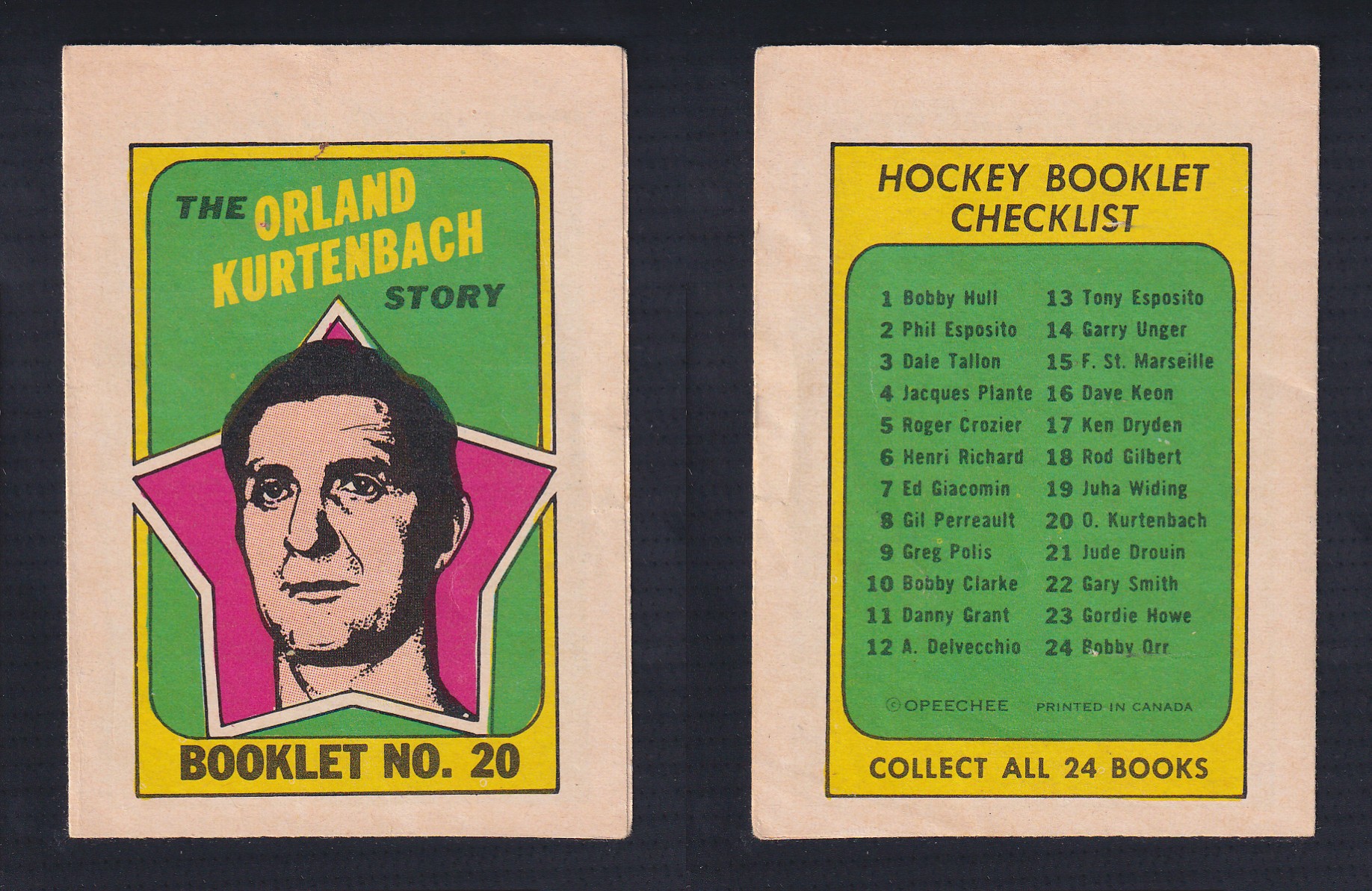 1971-72 O-PEE-CHEE STORY BOOKLET ENGLISH #20 O.KURTENBACH photo 1971-72 O-PEE-CHEE STORY BOOKLET ENGLISH #20 O.KURTENBACH photo