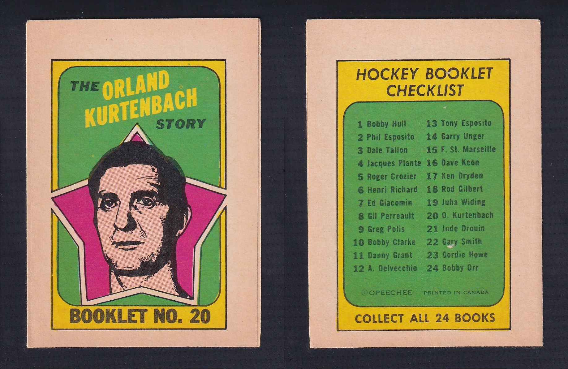 1971-72 O-PEE-CHEE STORY BOOKLET ENGLISH #20 O.KURTENBACH photo 1971-72 O-PEE-CHEE STORY BOOKLET ENGLISH #20 O.KURTENBACH photo