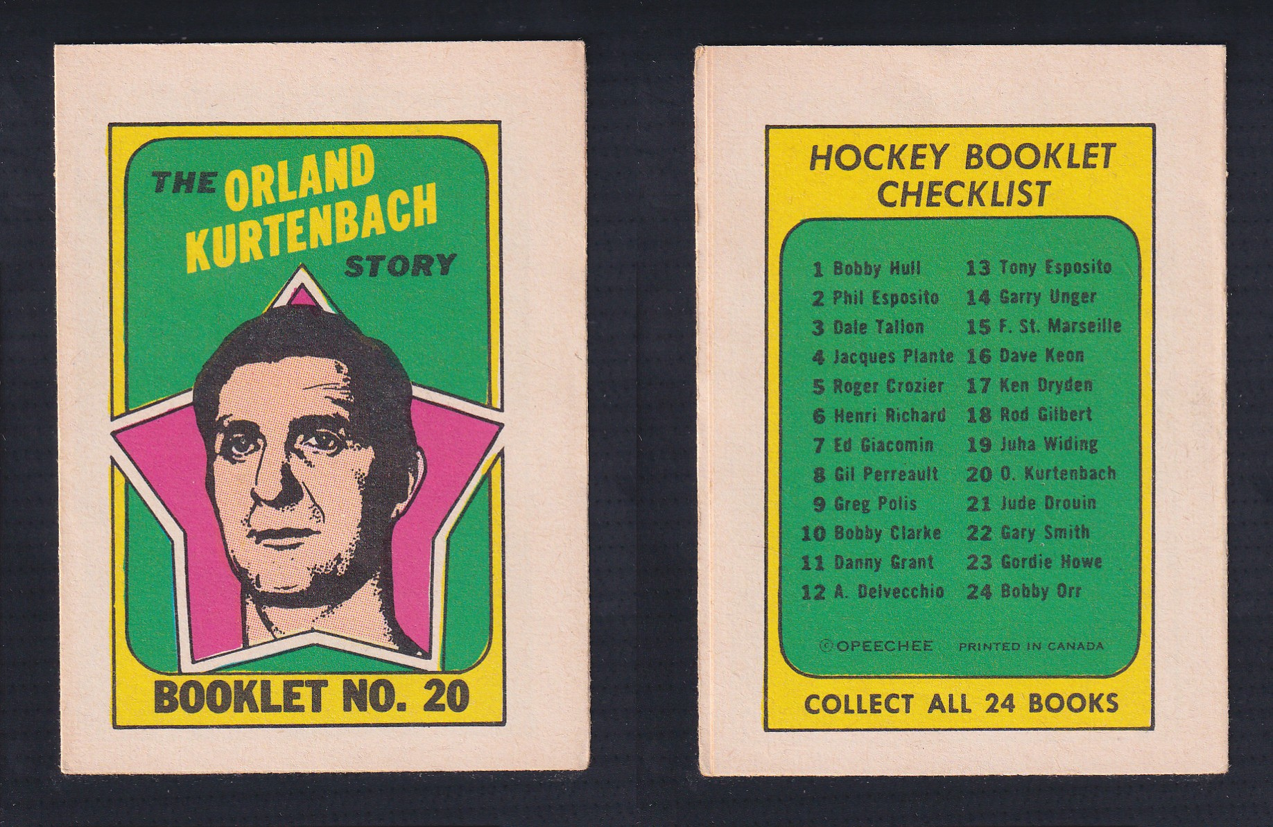 1971-72 O-PEE-CHEE STORY BOOKLET ENGLISH #20 O.KURTENBACH photo 1971-72 O-PEE-CHEE STORY BOOKLET ENGLISH #20 O.KURTENBACH photo