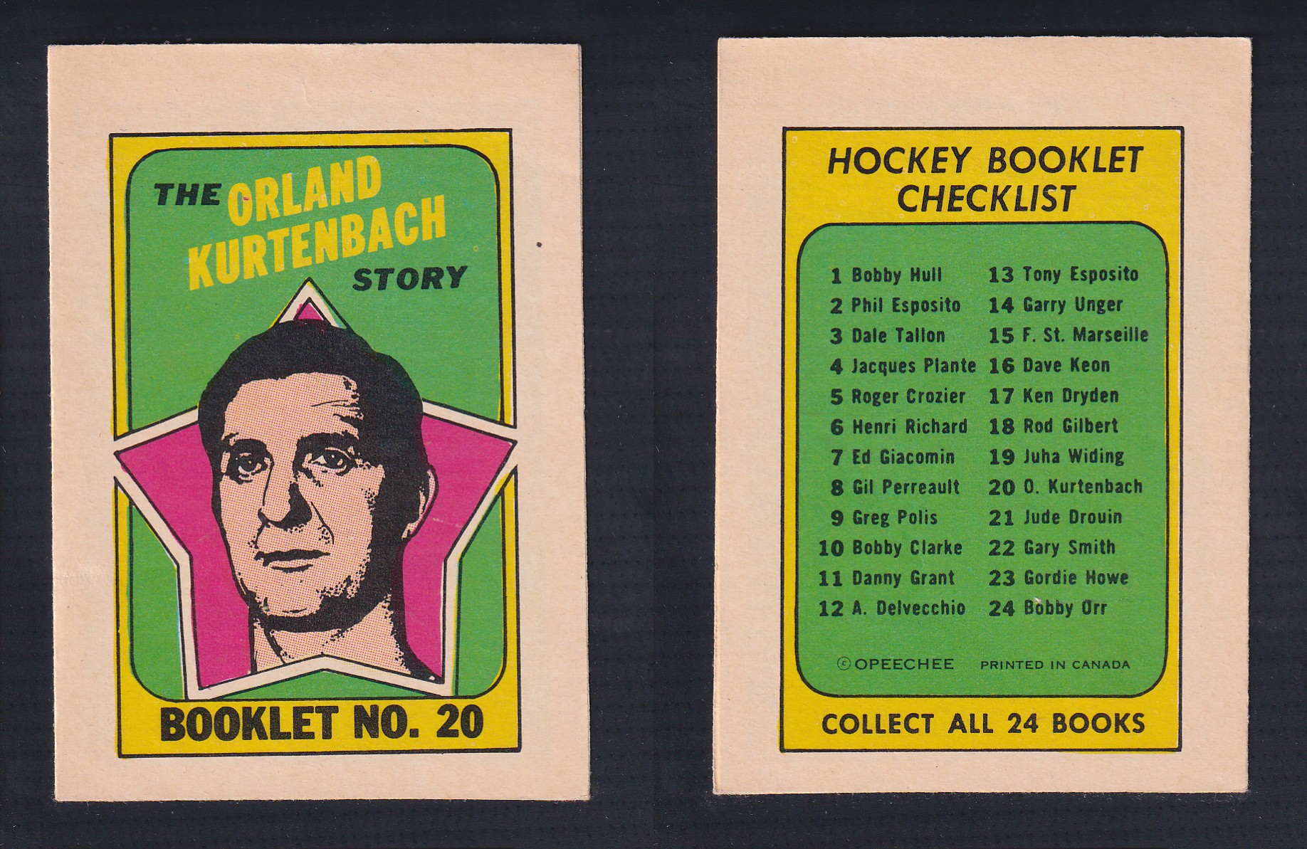 1971-72 O-PEE-CHEE STORY BOOKLET ENGLISH #20 O.KURTENBACH photo 1971-72 O-PEE-CHEE STORY BOOKLET ENGLISH #20 O.KURTENBACH photo