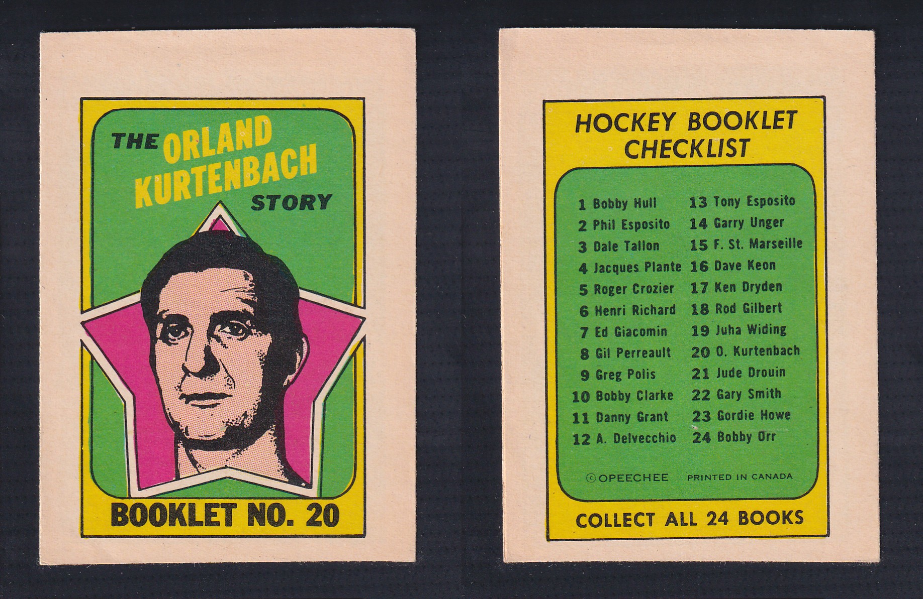 1971-72 O-PEE-CHEE STORY BOOKLET ENGLISH #20 O.KURTENBACH photo 1971-72 O-PEE-CHEE STORY BOOKLET ENGLISH #20 O.KURTENBACH photo