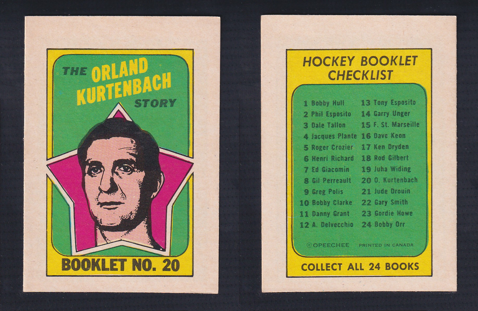 1971-72 O-PEE-CHEE STORY BOOKLET ENGLISH #20 O.KURTENBACH photo 1971-72 O-PEE-CHEE STORY BOOKLET ENGLISH #20 O.KURTENBACH photo