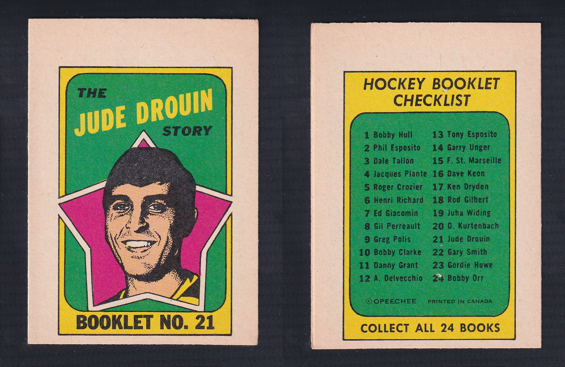 1971-72 O-PEE-CHEE STORY BOOKLET ENGLISH #21 J.DROUIN photo 1971-72 O-PEE-CHEE STORY BOOKLET ENGLISH #21 J.DROUIN photo