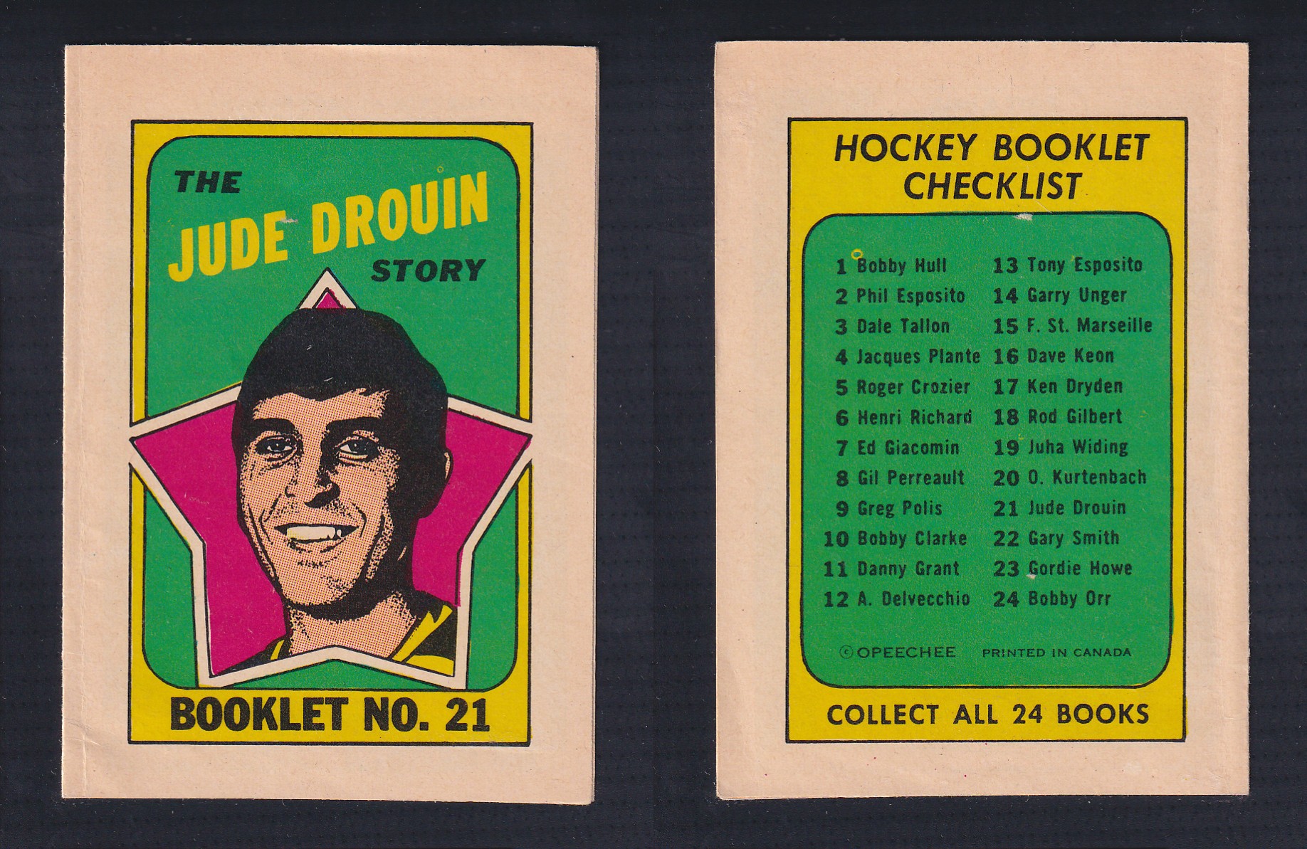 1971-72 O-PEE-CHEE STORY BOOKLET ENGLISH #21 J.DROUIN photo 1971-72 O-PEE-CHEE STORY BOOKLET ENGLISH #21 J.DROUIN photo