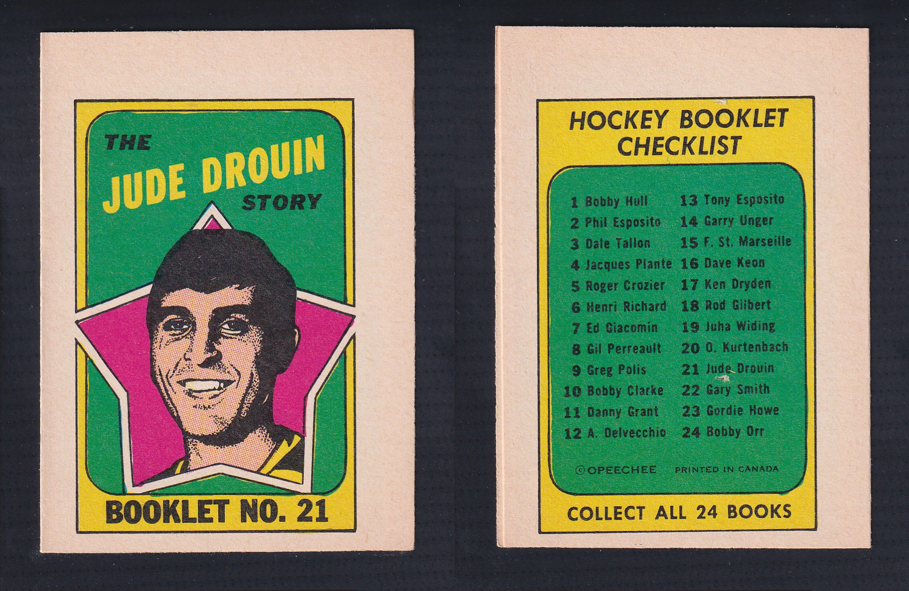 1971-72 O-PEE-CHEE STORY BOOKLET ENGLISH #21 J.DROUIN photo 1971-72 O-PEE-CHEE STORY BOOKLET ENGLISH #21 J.DROUIN photo