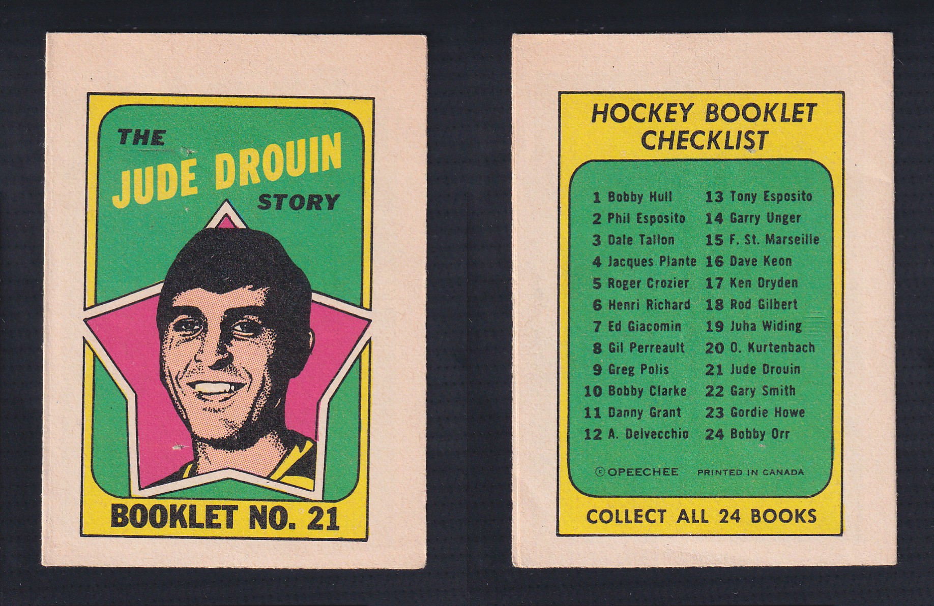 1971-72 O-PEE-CHEE STORY BOOKLET ENGLISH #21 J.DROUIN photo 1971-72 O-PEE-CHEE STORY BOOKLET ENGLISH #21 J.DROUIN photo