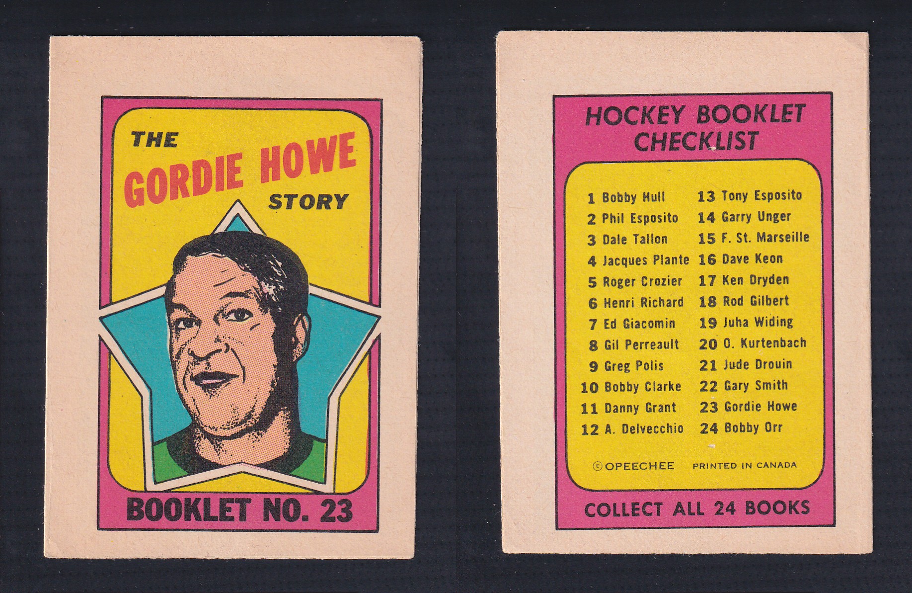 1971-72 O-PEE-CHEE STORY BOOKLET ENGLISH #23 G.HOWE photo 1971-72 O-PEE-CHEE STORY BOOKLET ENGLISH #23 G.HOWE photo