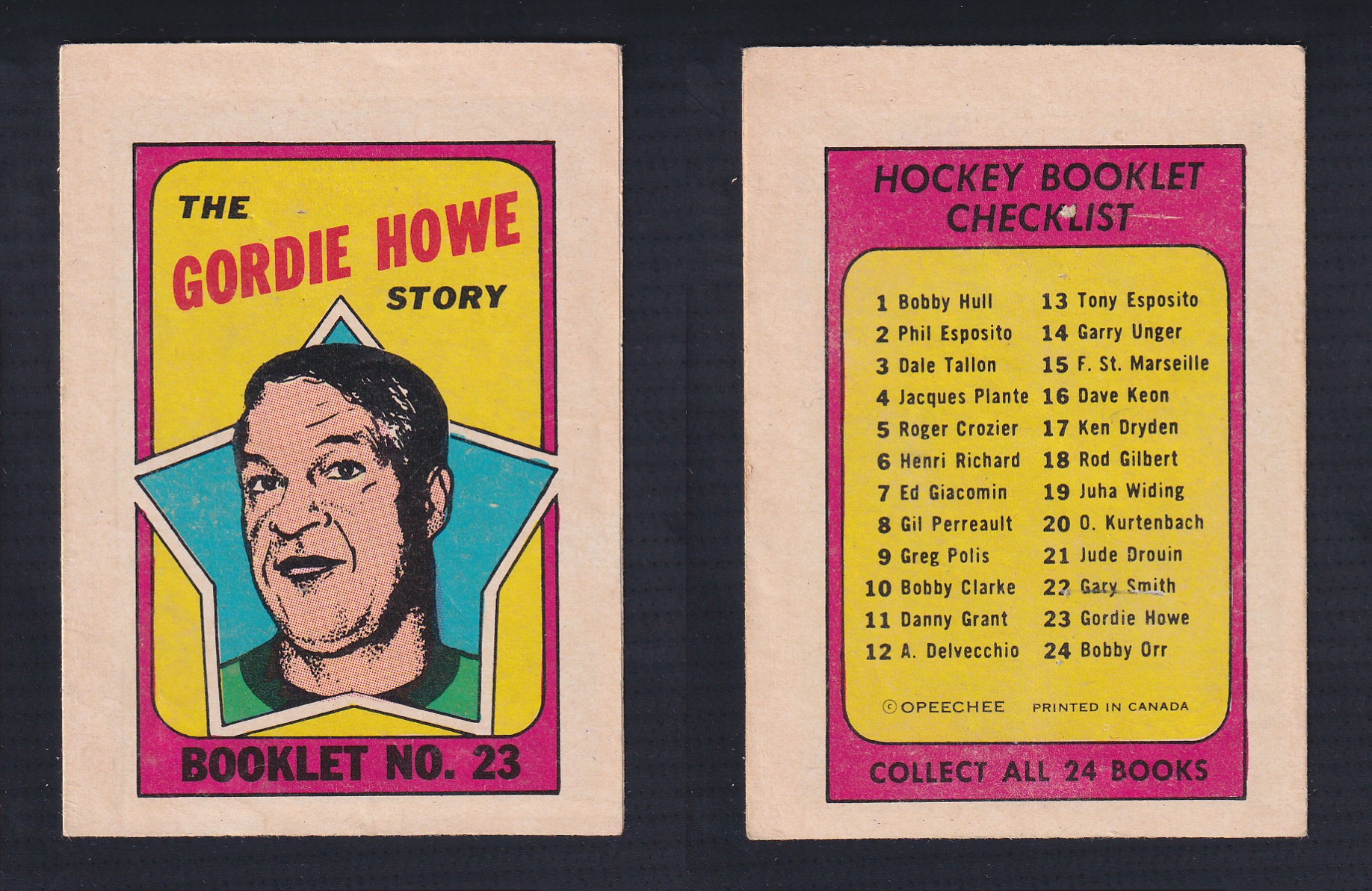 1971-72 O-PEE-CHEE STORY BOOKLET ENGLISH #23 G.HOWE photo 1971-72 O-PEE-CHEE STORY BOOKLET ENGLISH #23 G.HOWE photo