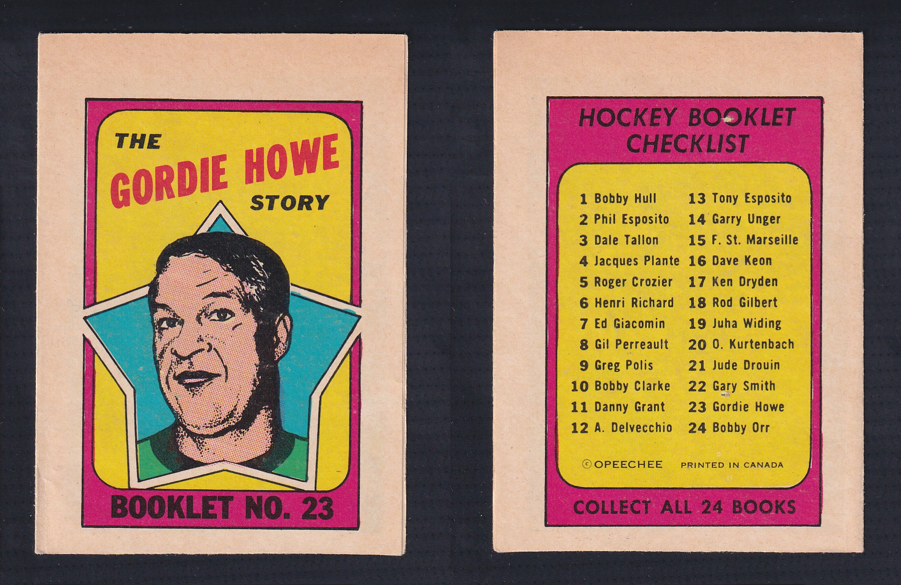 1971-72 O-PEE-CHEE STORY BOOKLET ENGLISH #23 G.HOWE photo 1971-72 O-PEE-CHEE STORY BOOKLET ENGLISH #23 G.HOWE photo