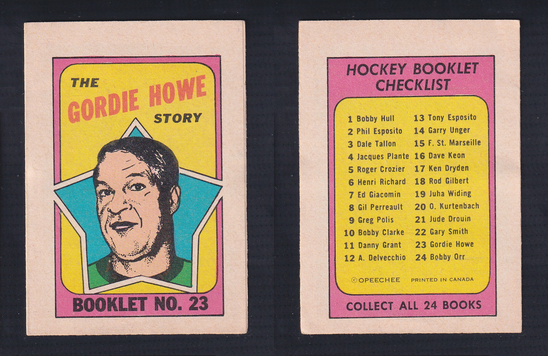1971-72 O-PEE-CHEE STORY BOOKLET ENGLISH #23 G.HOWE photo 1971-72 O-PEE-CHEE STORY BOOKLET ENGLISH #23 G.HOWE photo