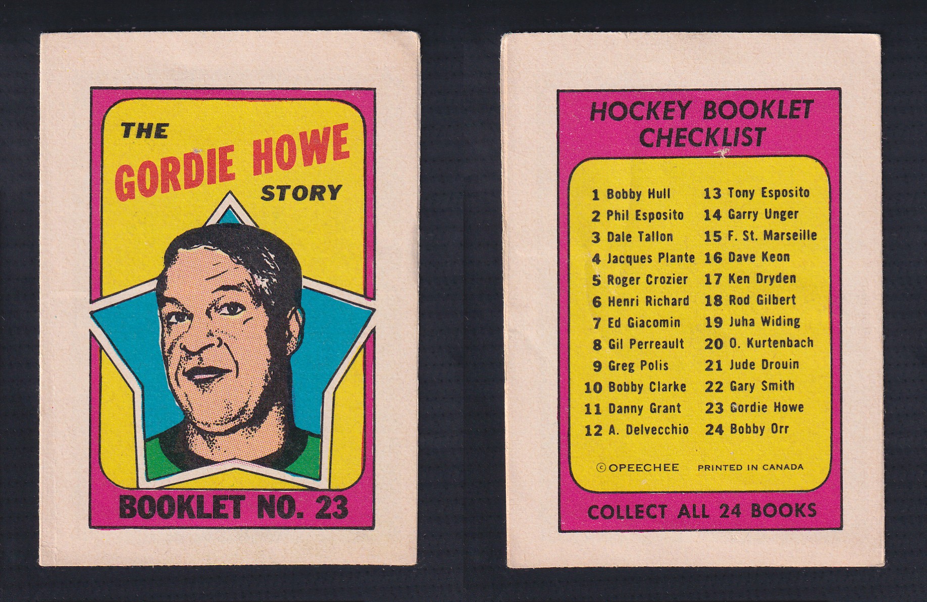 1971-72 O-PEE-CHEE STORY BOOKLET ENGLISH #23 G.HOWE photo 1971-72 O-PEE-CHEE STORY BOOKLET ENGLISH #23 G.HOWE photo