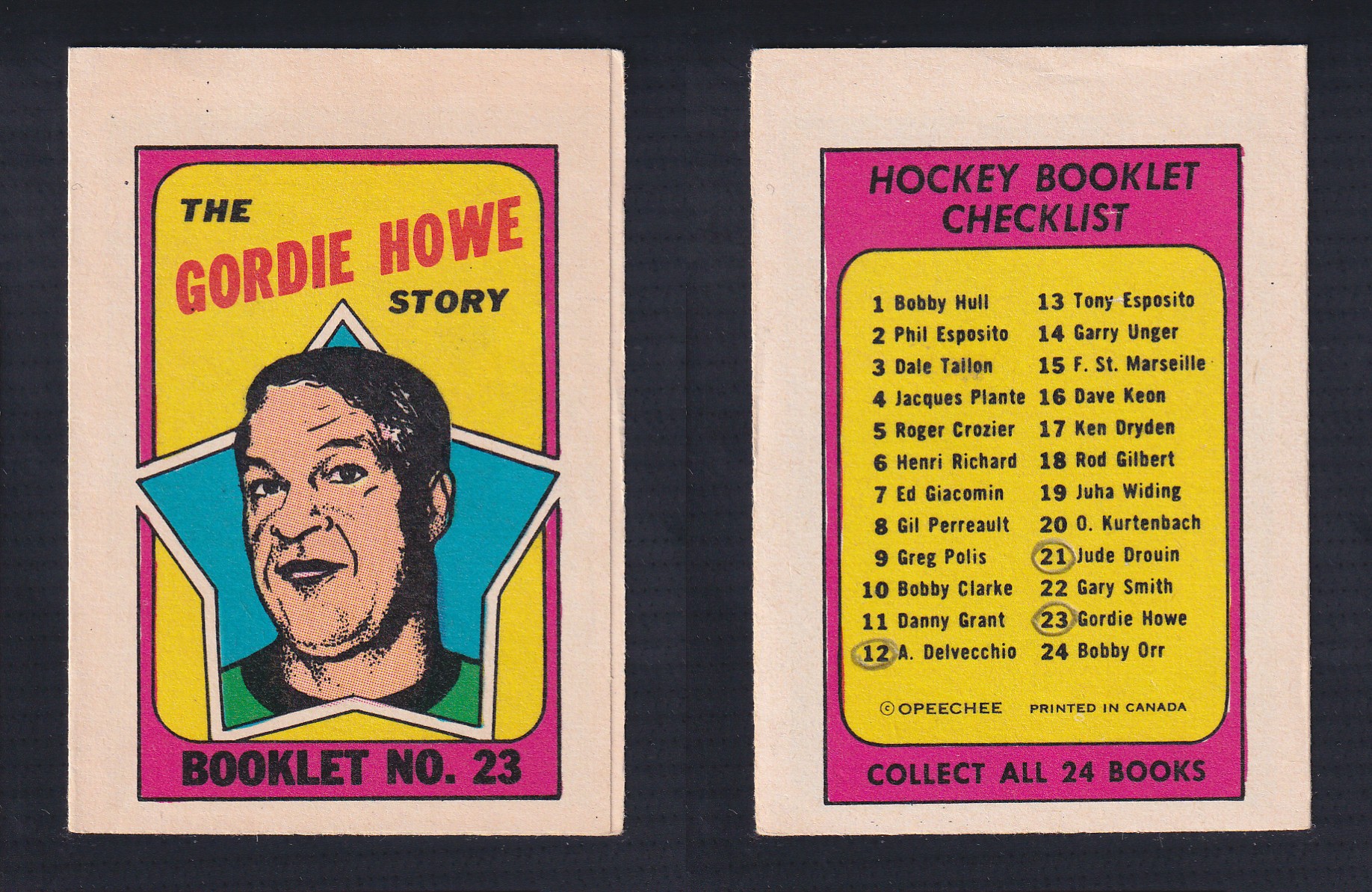 1971-72 O-PEE-CHEE STORY BOOKLET ENGLISH #23 G.HOWE photo 1971-72 O-PEE-CHEE STORY BOOKLET ENGLISH #23 G.HOWE photo