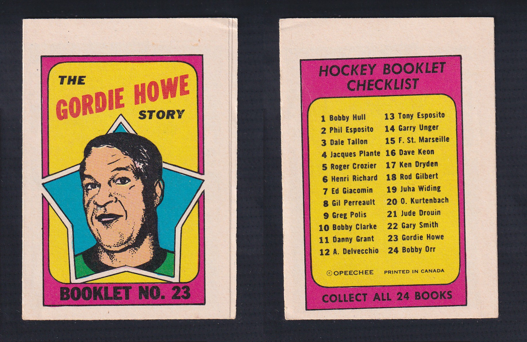 1971-72 O-PEE-CHEE STORY BOOKLET ENGLISH #23 G.HOWE photo 1971-72 O-PEE-CHEE STORY BOOKLET ENGLISH #23 G.HOWE photo