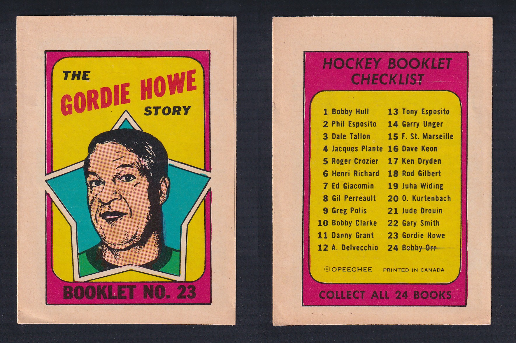 1971-72 O-PEE-CHEE STORY BOOKLET ENGLISH #23 G.HOWE photo 1971-72 O-PEE-CHEE STORY BOOKLET ENGLISH #23 G.HOWE photo