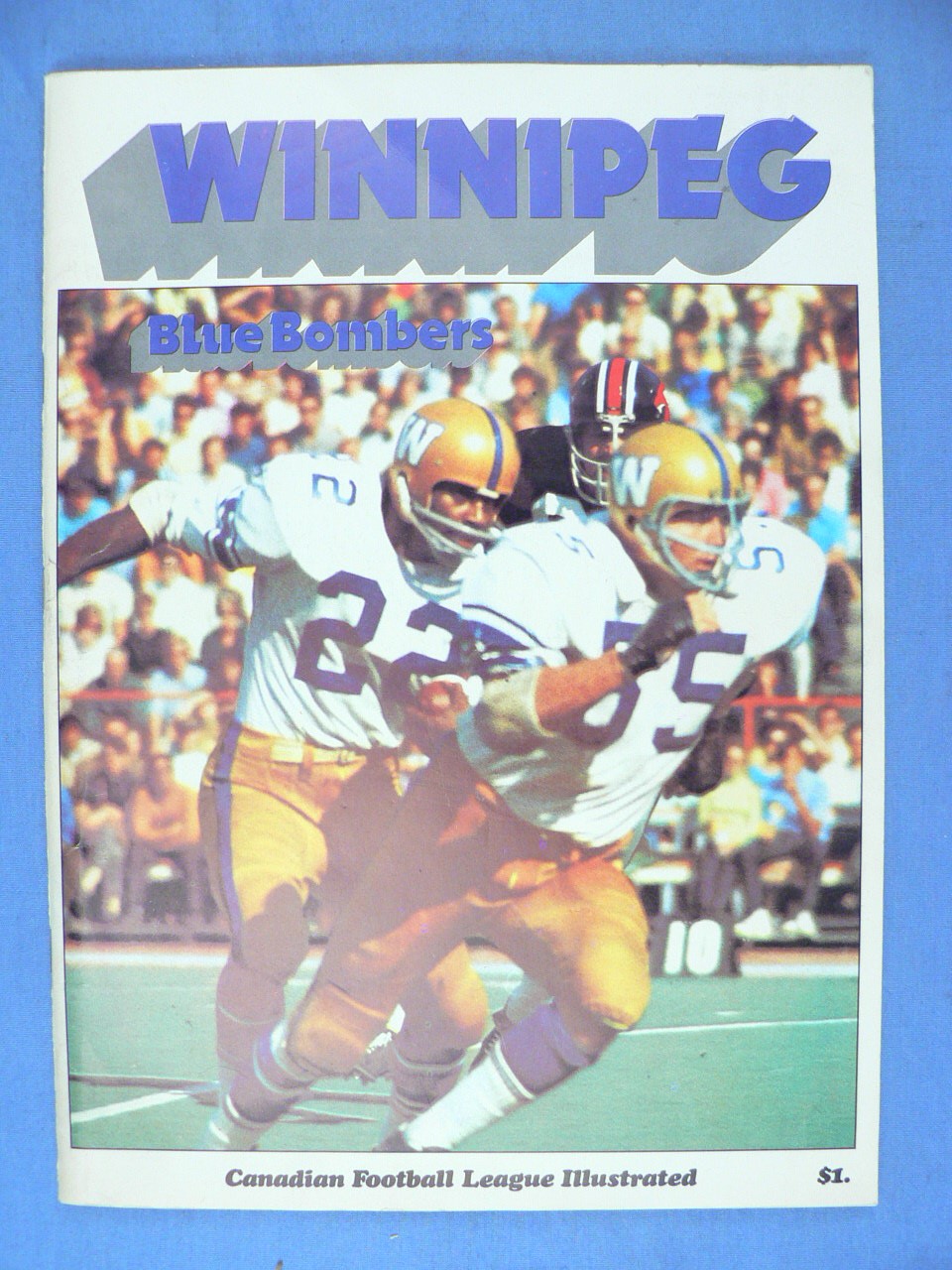 1971 CFL HAMILTON TIGERS CATS VS WINNIPEG BLUE BOMBERS PROGRAM photo