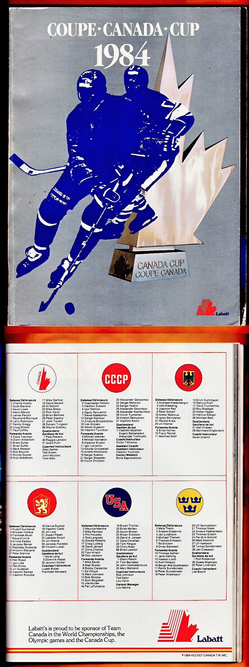 1984 CANADA CUP PROGRAM photo